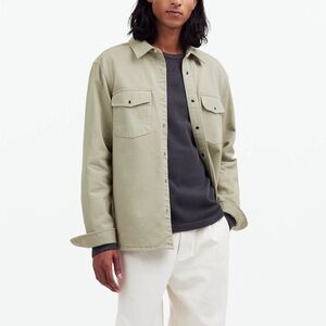 Madewell Western Shirt Easy Fit Button Down 100% Cotton Style NS445 Tan